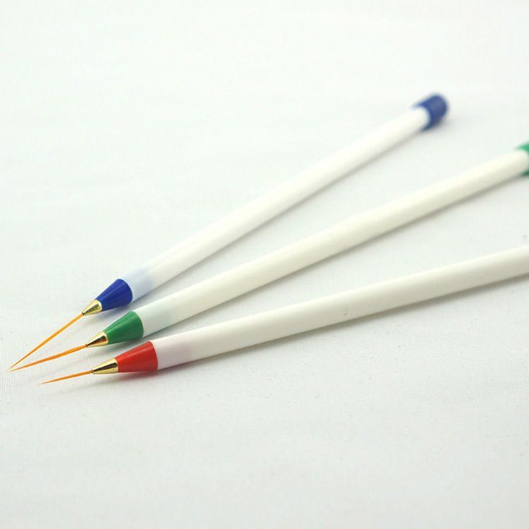 Hot Sale 3PCS/Set Drawing Nail Art Liner Design Painting Acrylic Pen Brush Tools Drop Shipping NA-0091