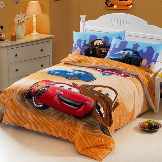 Race Car Kids Boys Bedding Comforter Set Twin Size Cartoon