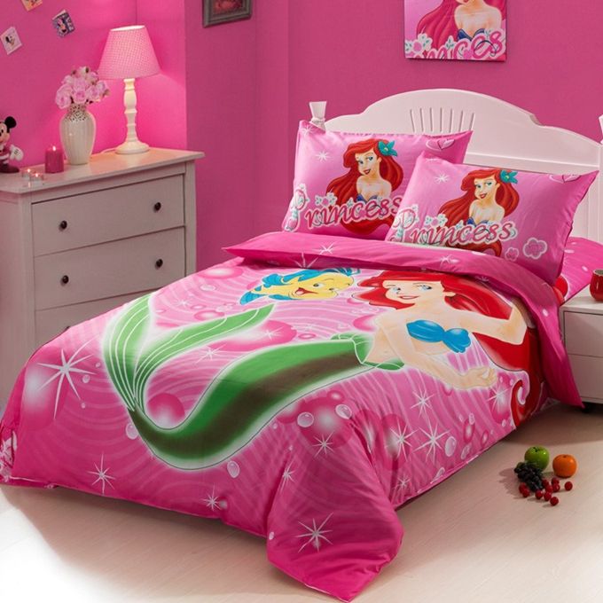 The Little Mermaid Hot Pink Kids Girls Cartoon Bedding Comforter