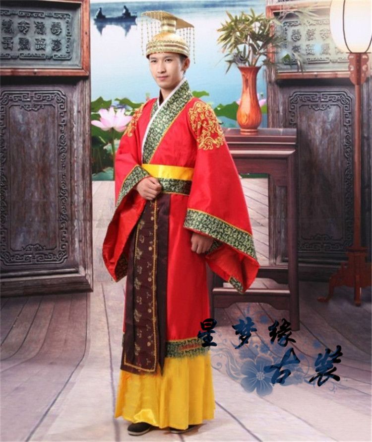 lava asiático construir Han Ropa China Vestimenta China Traje Disfraz Disfraz Masculino Túnicas  Emperador Han Wudi Príncipe Trajes De 44,48 € | DHgate