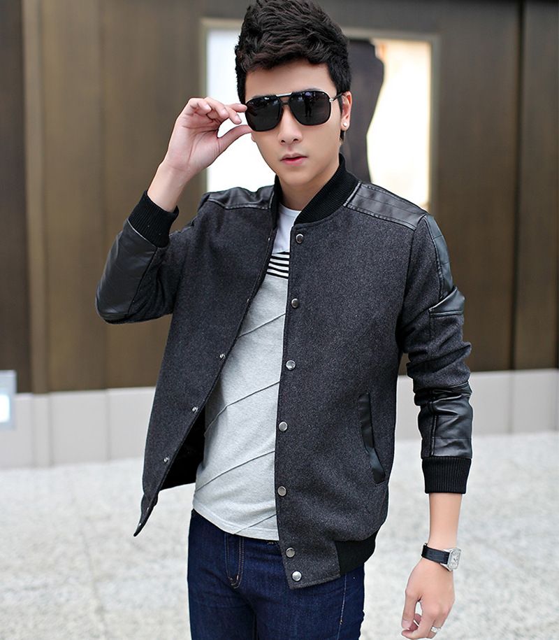 Black Leather Jacket No Collar - Jacket To