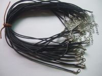 Wholesale 50pcs Black Cotton Wax Necklace Cord quot mm with extender Jewelry Making Choker Necklace