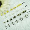 Free Shipping X030 New 500pcs 25mm DIY Jewelery Cord Ends and Ribbon Ends - Crimp Ends in Silver Gold Bronze Copper