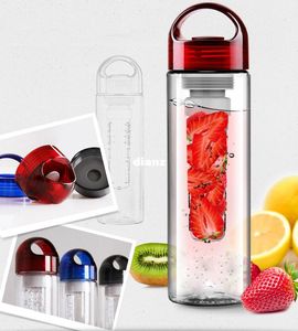 Plastic Cup Water Bottle Transparent Bottle Creative Fruit Kettle Lemon Bottle Outside Sport Fruit Cup