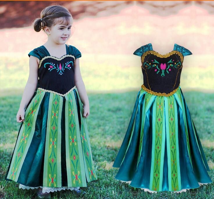 Frozen Anna costume princess dress Xmas costume summer frozen dress kids girls Dress skirt vestido elsa frozen dresses A001 Frozen Anna costume princess dress Xmas costume summer frozen dress kids girls Dress skirt vestido elsa frozen dresses A001