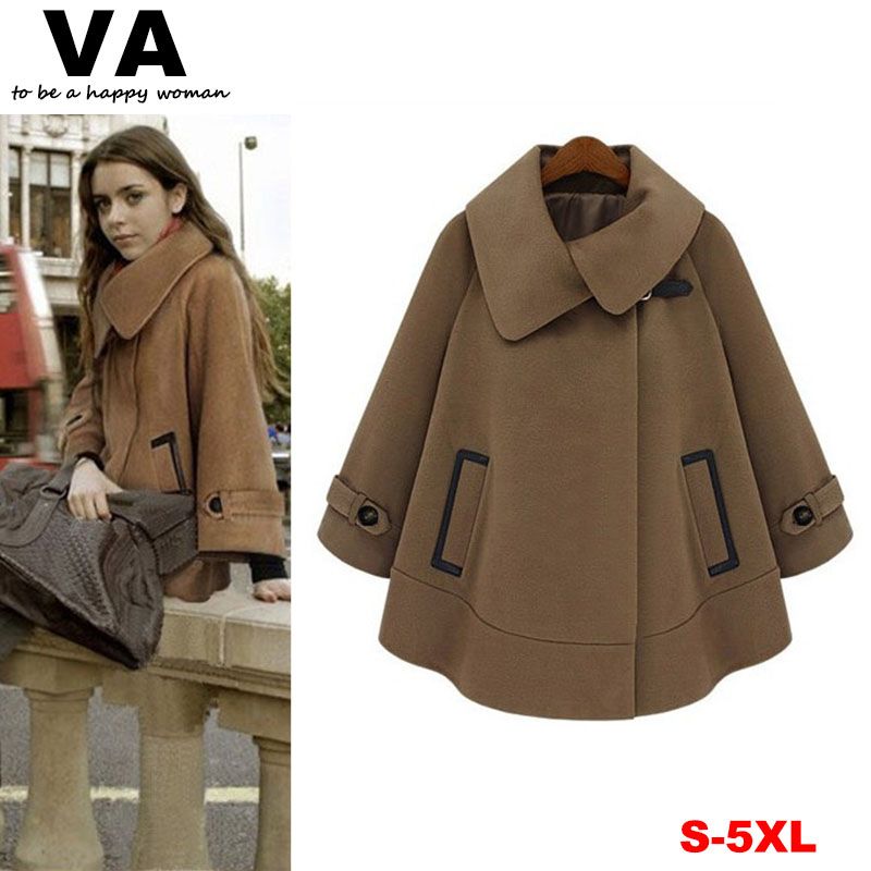 New 2014 Women Cape Coat ,Plus Size Women Winter Clothing, Wholesale ...