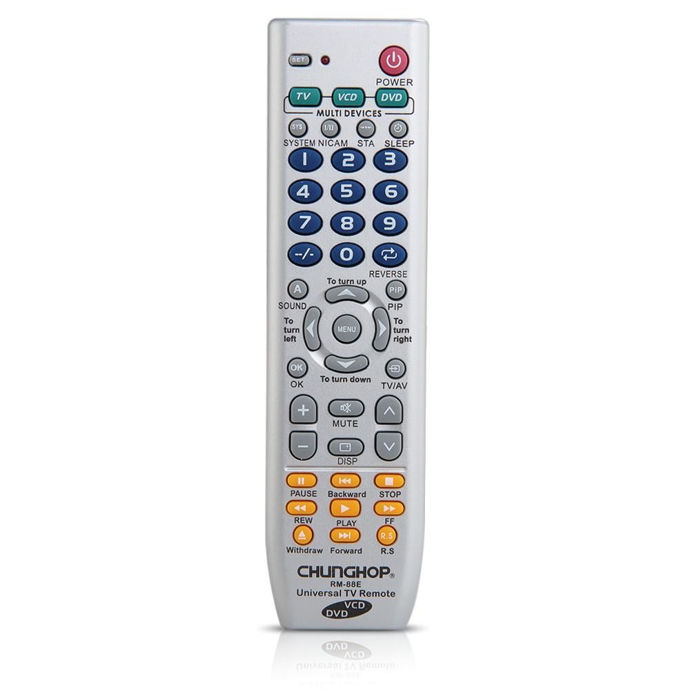 3 In 1 Universal Remote Control Controller For TV VCD DVD Silver Grey
