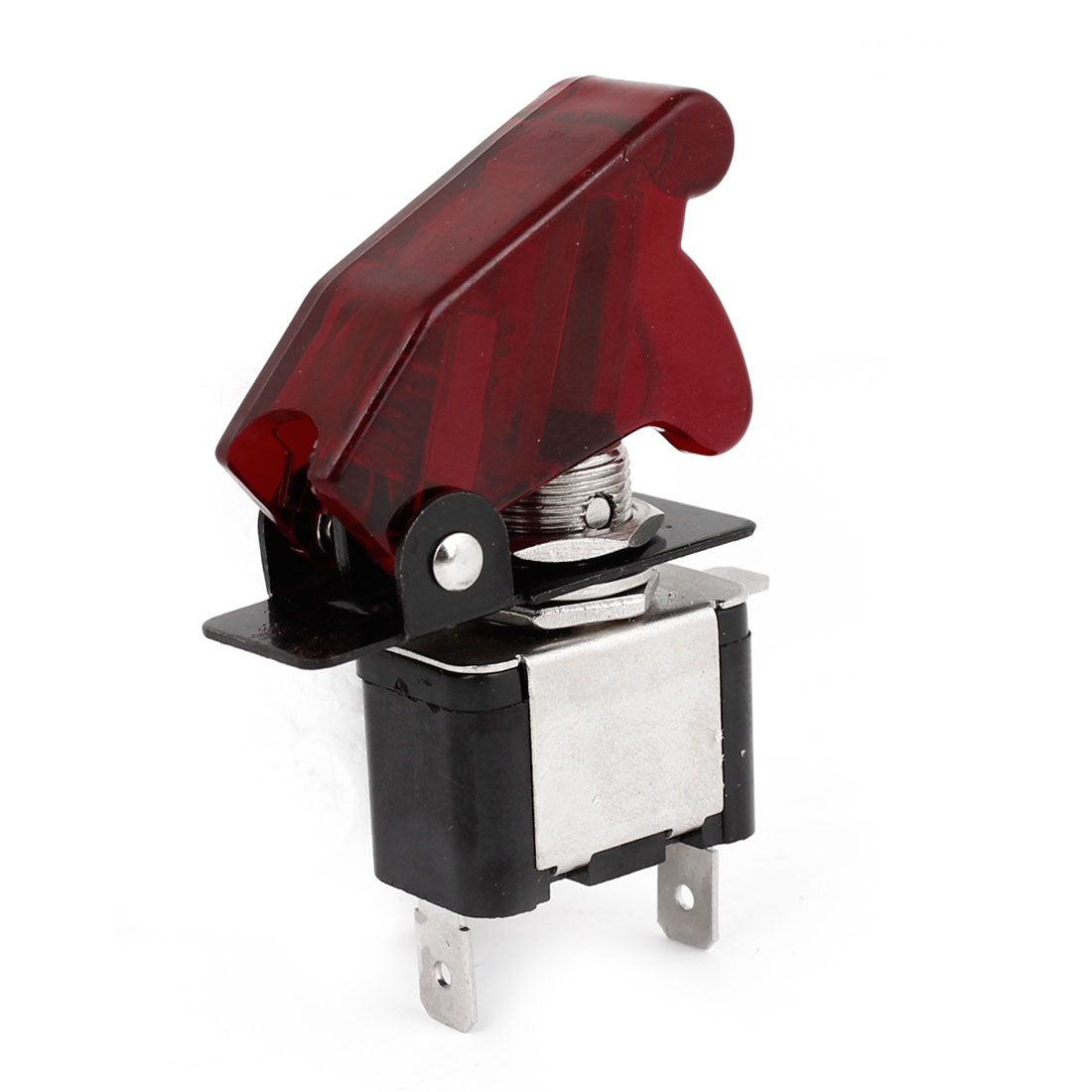 DC 12V 20A Vehicle Car LED Light Clear Red Plastic Cover On/Off Toggle Switch From Ux168car, 4.