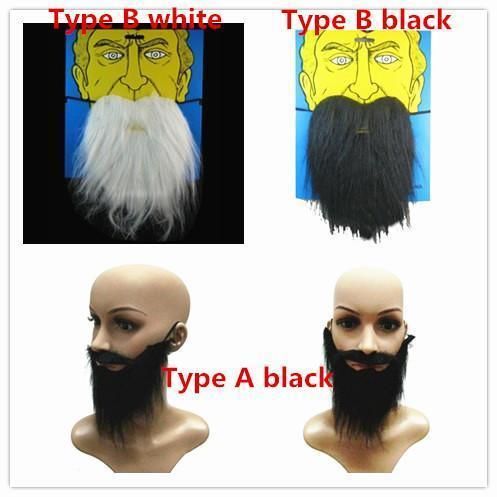 2019 New Halloween Masquerade Fake Eyebrow Mustache Black White