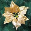 20cm Srebrny Złoto Choinki Dekoracji Kwiat Boże Narodzenie Dekoracje Xmas Dekoracje Kwiat Sztuczne Poinsecja Kwiat