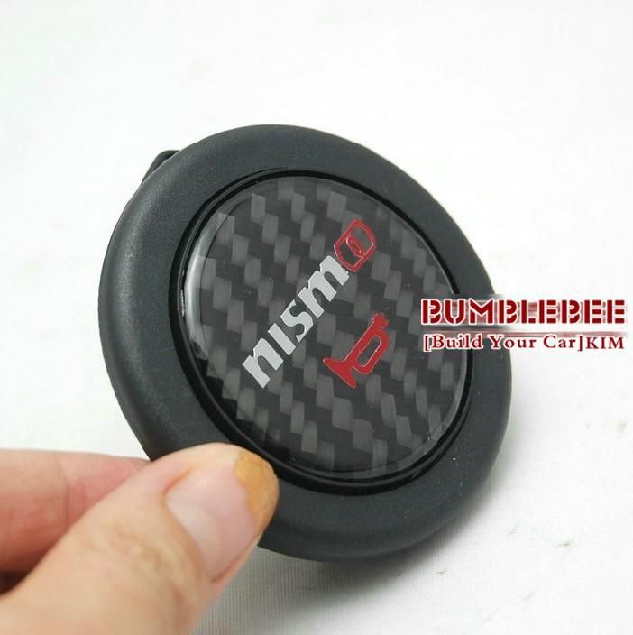 !!NISMO Steering Wheel Hubs Car Horn Button Carbon Fiber Black ,ZZ124 Car Decor Accessories Car