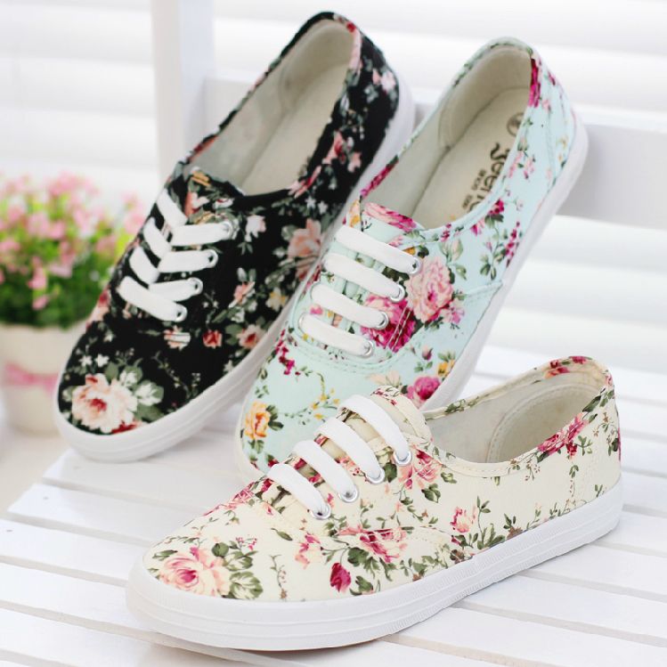 Fresh New 2014 Canvas Shoes Female Casual Sneaker Low Flat Cotton Made ...