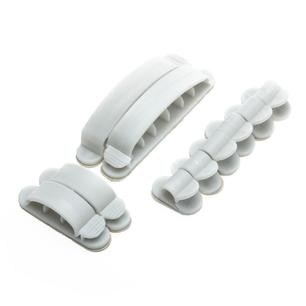 2019 10 X Plastic Wire Data Cable Cord Divider Clips Organizer Holder