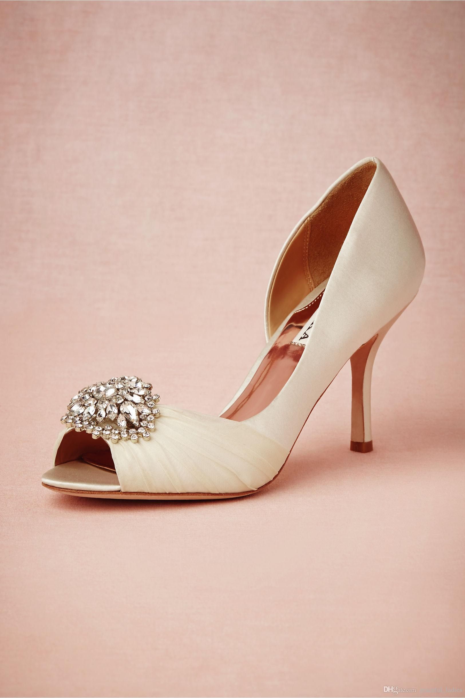 mid heel bridal shoes