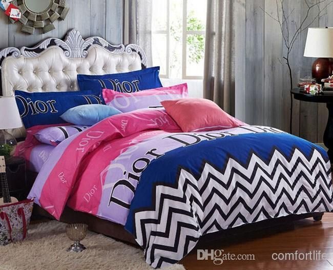 100 Cotton Bedding Set High Quality Dior Bedding Sets For 4 6