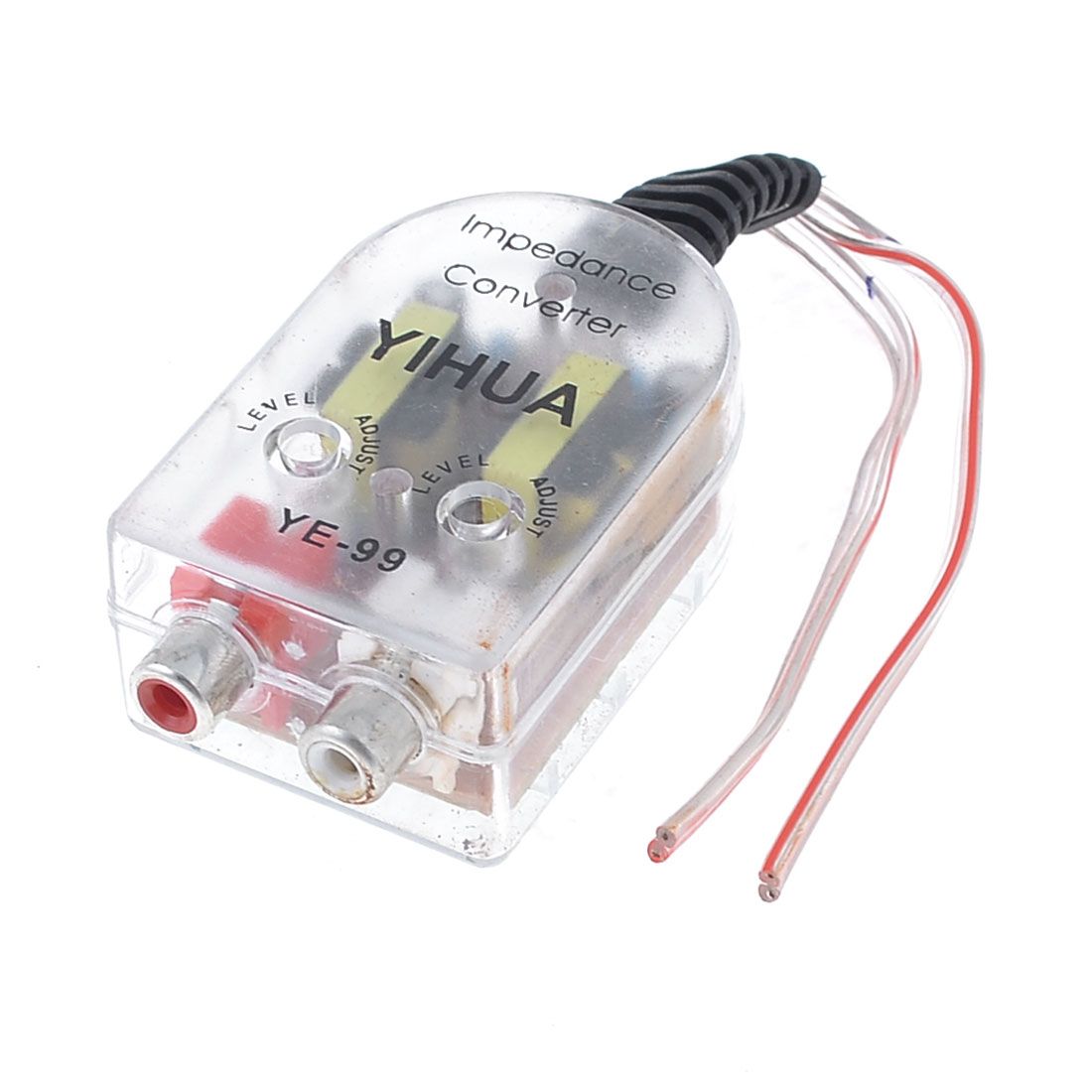 Auto Line Out Speaker Level To 2 RCA Input Audio Impedance Converter