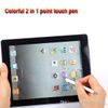 High Quality 2 in 1 Stylus Touch Pen Colorful Crystal Capacitive Touch Pen For Mobile Cell Phones303b