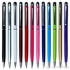 Wysoka jakość 2 w 1 styl pióra dotykowa kolorowe kryształowe pojemnościowe długopis do mobilnych telefonów komórkowych