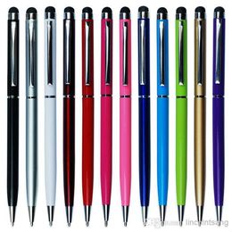 High Quality 2 in 1 Stylus Touch Pen Colourful Crystal Capacitive Touch Pen For Mobile Cell Phones