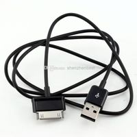 Wholesale 1M ft Black Charger Data USB Cable For Samsung Galaxy Tab P6200 P6800 P1000 P7100 P7300 Galaxy Tab P7500 Galaxy Tab P3100 P5100