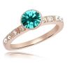 Wysokiej Jakości Rose Pozłacane Pierścienie Dla Kobiet Zaręczyny Moda Moda Branded Blue Crystal Pierścionki 5545