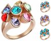 High Quality Rings For Women Austrian Crystal Rings Rose Gold Plated Korean Fashion Jewelry made with Swa Elements 4172