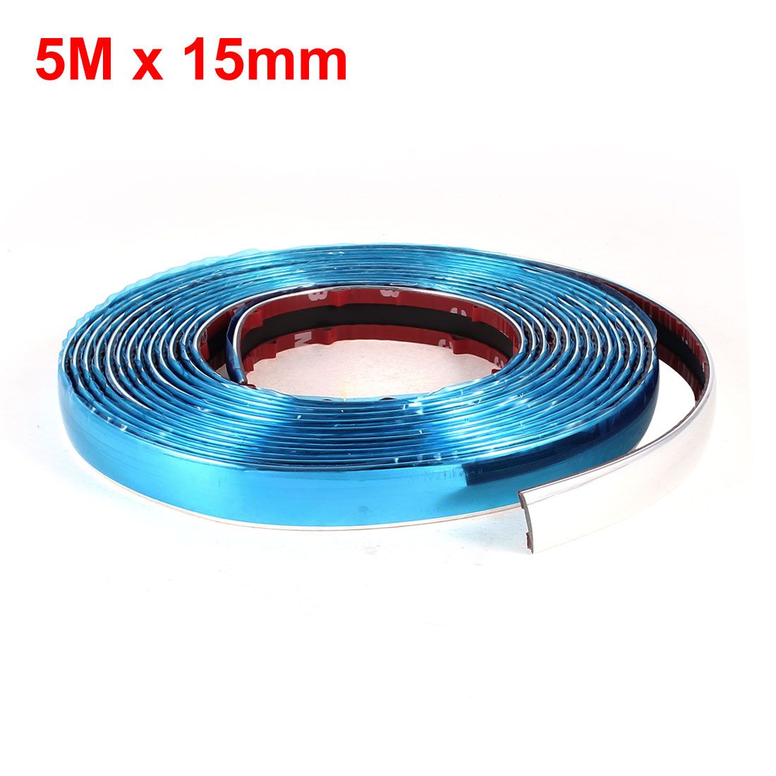 15mm X 5M Adhesive Flexible Trim Strip Blue For Car Interior Exterior