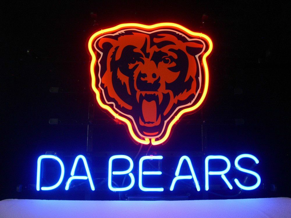 2018 FOR DA BEARS CUSTOMIZE Neon Sign Store Display Beer