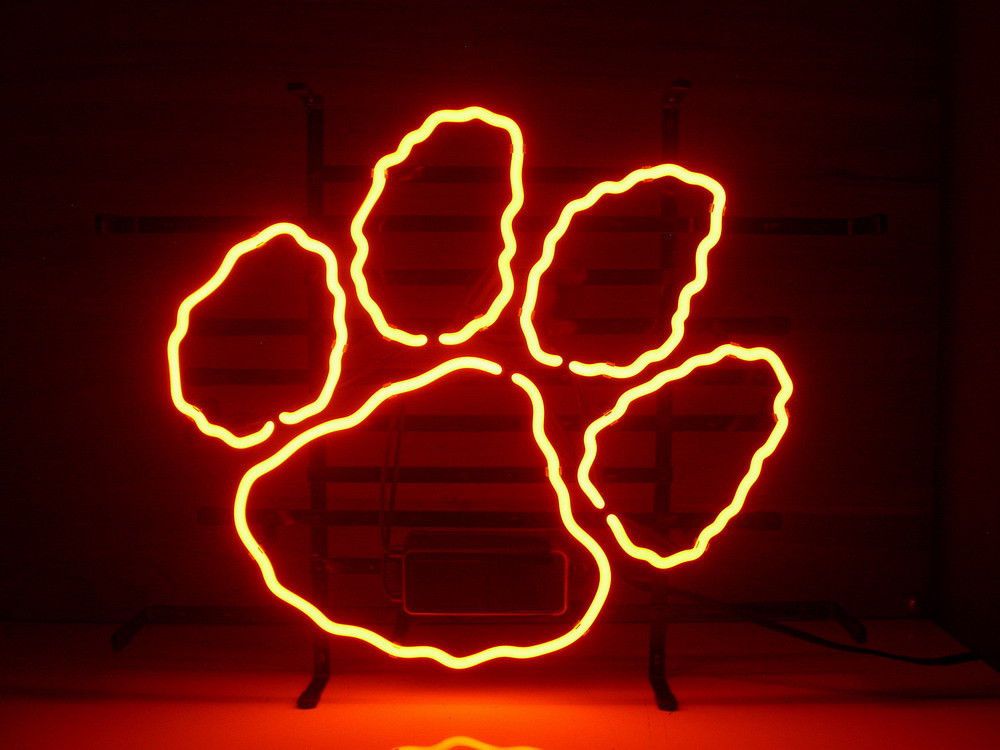 Neon Wall Signs 2017 new clemson tigers real glass tube neon light customer beer Neon Wall Signs 2017 new clemson tigers real glass tube neon light customer beer
