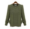 Gros-femmes à manches longues tricots pull cardigan manteau long veste nouveau pull décontracté H3006