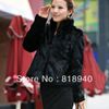 Großhandels-Frauen-Pelz-flaumiger Mantel-Faux-Kaninchen-Pelz-Strickjacke-Luxus-warme Jacke Schwarz/Weiß