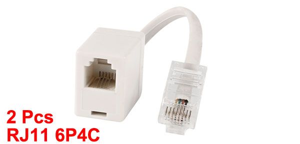 Ethernet Cable Connector RJ11 6P4C Male to 4 Pin Screw Terminal Connector ASHATA Ethernet Connector 