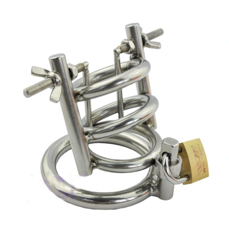 

Stainless steel metal urethral chastity cage CB600 metal male chasity lock device torture urethral catheter urethral play