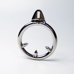 Male Chastity Device anti slip ring Adult supplies stainless steel chastity barbed anti off ring