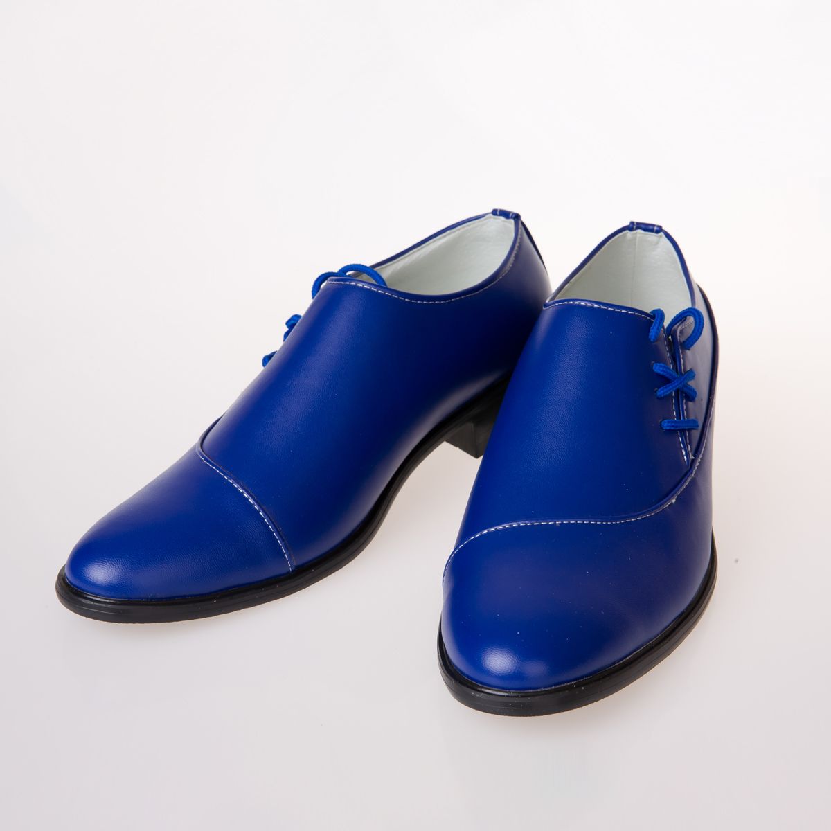 Wholesale New 2015 Fashion Men Royal Blue Leather Waterproof Shoe Men'S