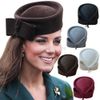 Ladies Teardrop Fancy Wool Fascinator Cocktail Party Wedding Church Dress Pillbox Hat Formell racing Tillfälle A253