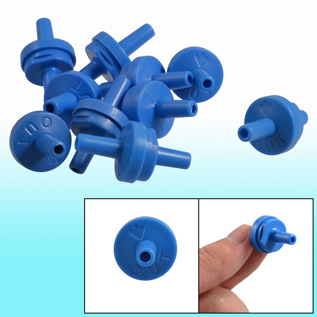 2019 Blue Plastic Check Valves For Fish Tank Aquarium Air Pump From