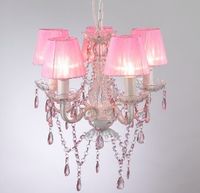 Wholesale-MINI chandelier PINK girls loving lamp NS-120158P+shade from dropshipping suppliers