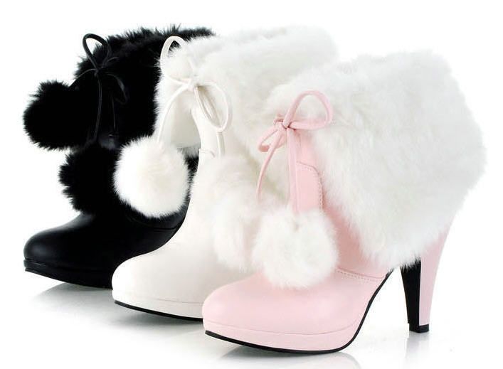 cute winter heels