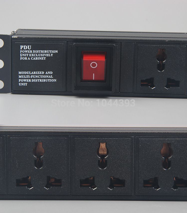 universal pdu cabinet socket 8 ways server rack pdu 10a socket