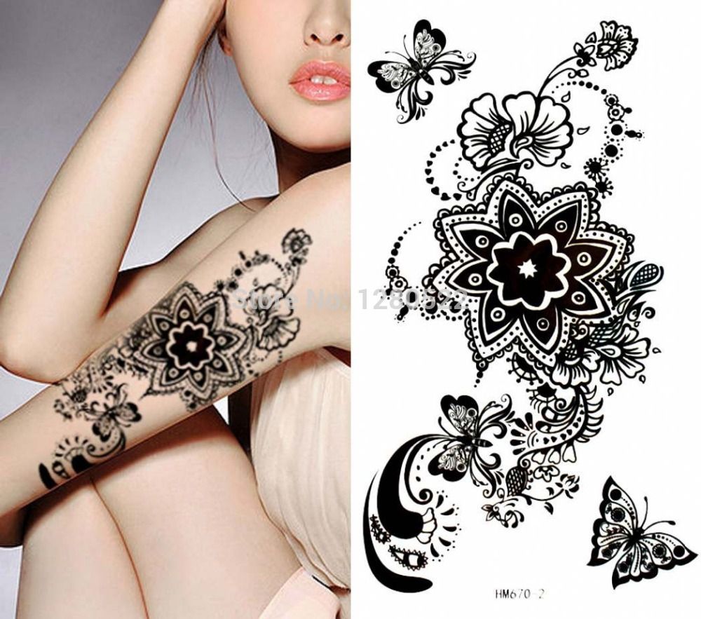 flower tattoo henna