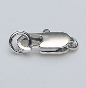 Garra de lagosta fechos com anel de jóias reais parte 925 sterling silver clutch para colar 8mm 10mm 12mm 14mm 10 pçs / lote transporte da gota yk-0042-4