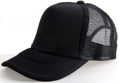 

Wholesale-Unisex Classic Trucker Baseball Golf Mesh Cap Hat -All Black Color