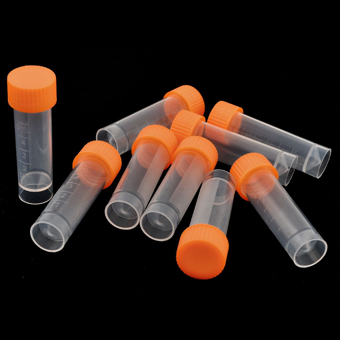 2019 5ml Conical Bottom Graduated Plastic Vial Tube W Screw Caps From