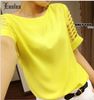 Wholesale-2015 nova moda quente hollow out sleeve plus size mulheres chiffon camisa de verão blusa sp1306
