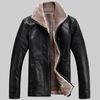 Fall-Free shipping NEW winter mens fur collar genuine sheepskin leather jacket , Big yards warm leather coat parka 4XL,5XL