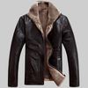 Fall-Free Shipping Nieuwe Winter Mens Bontkraag Echt Schapenvacht Lederen Jas, Grote Yards Warme Lederen Jas Parka 4XL, 5XL