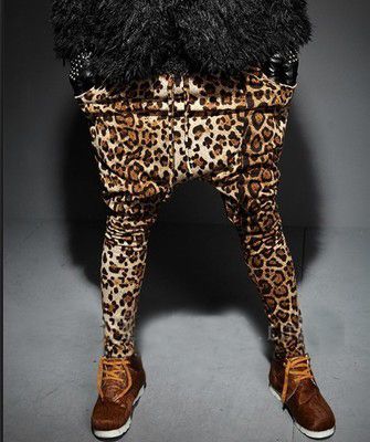 leopard print joggers mens