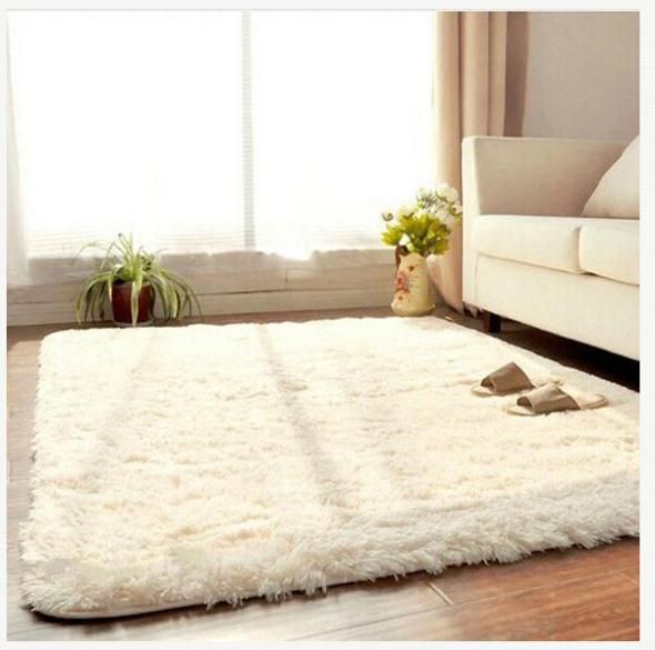 All'ingrosso-New Fashion Living Dining Car Flokati Shaggy Rug Tappeto antiscivolo Tappetino / Tappeto morbido per camera da letto 50 * 80 cm