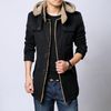 Partihandel-New Fashion Down Parkas Winter Wool Coat Men Manteau Homme Trench Coat Mens Peat Coat Casaco Masculino Down Jacket